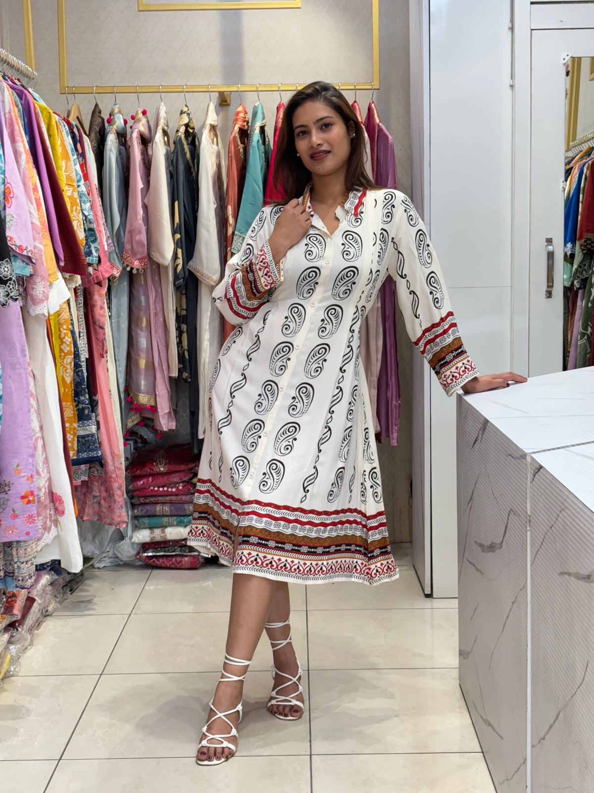 Paisley Shirt Dress