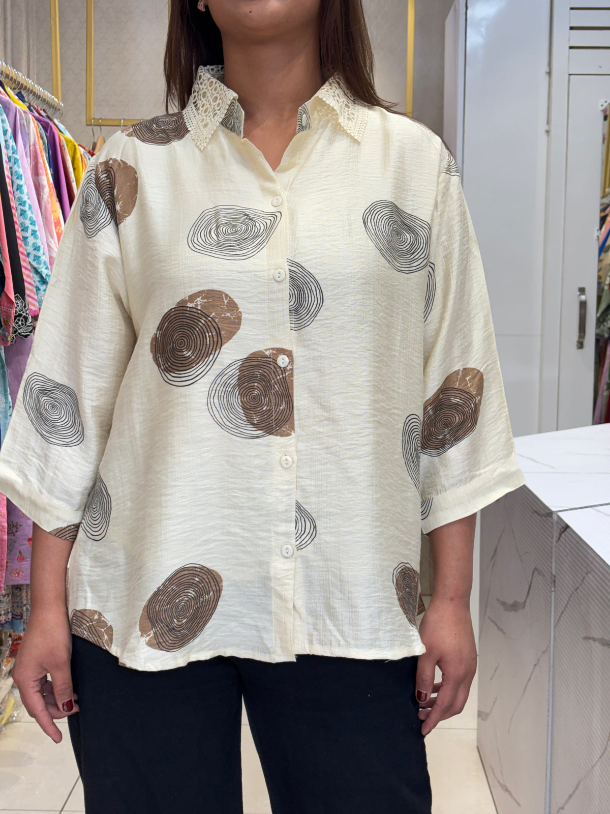 Brown Circle Shirt