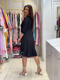 Black Scallop Dress