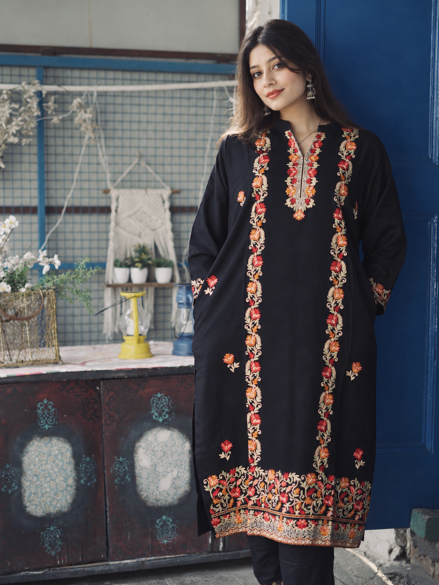 Siyah Kurta Pant Set