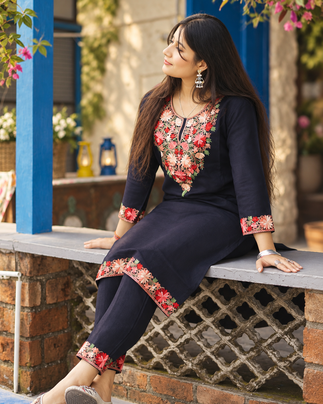 Shabnam Black Pheran Set