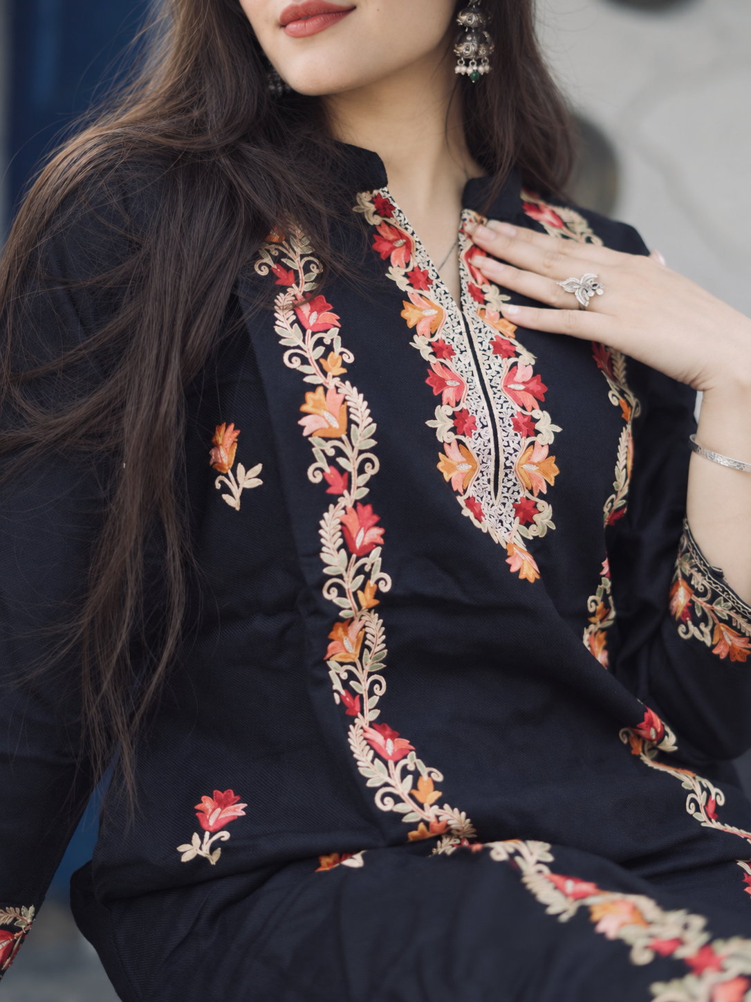 Siyah Kurta Pant Set