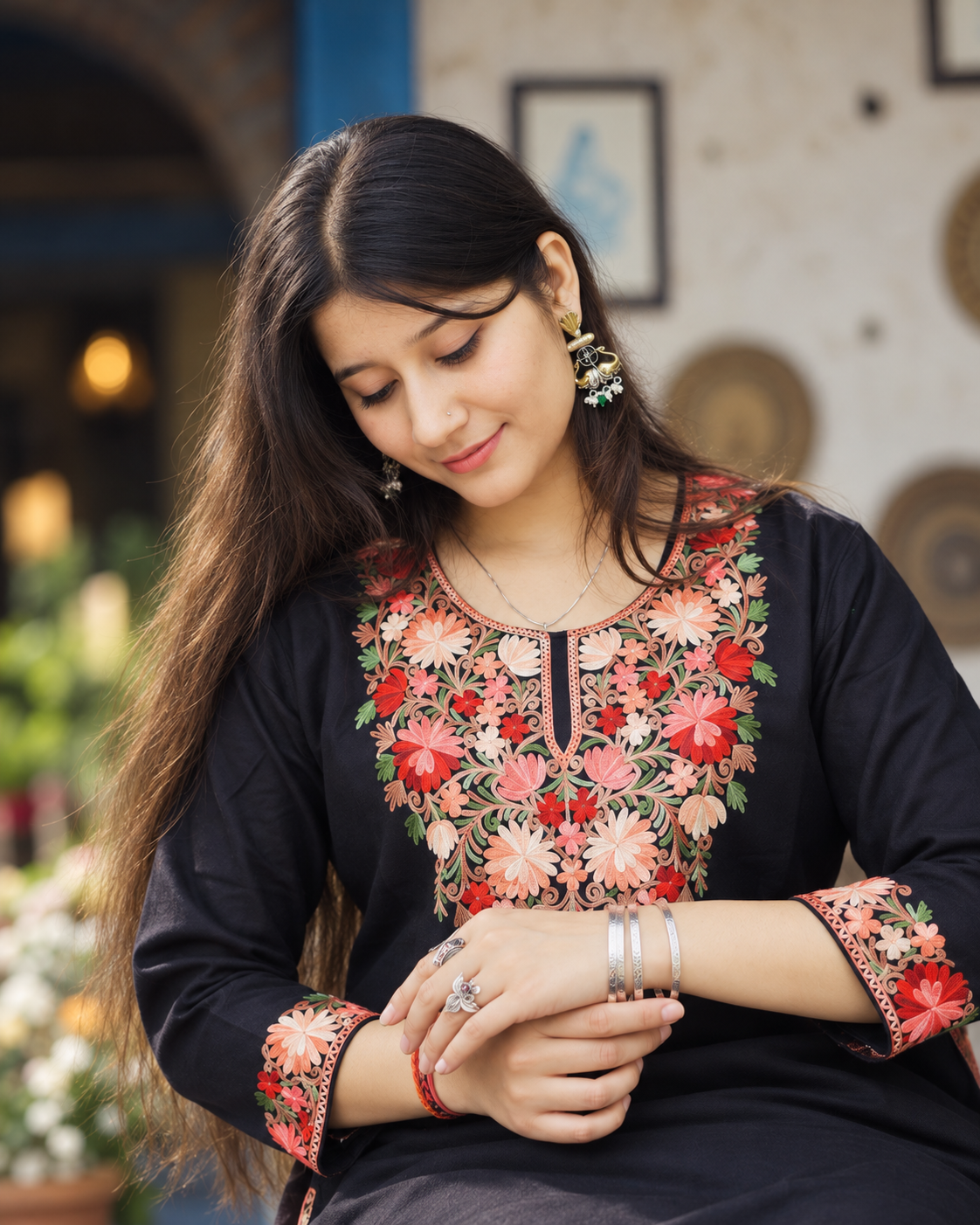 Shabnam Black Pheran Set