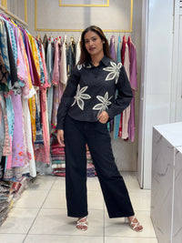 Black Embroidered Shirt