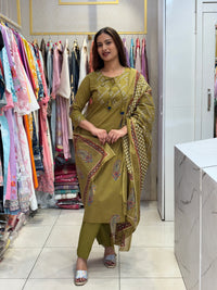 Olive Paisley Suit Set