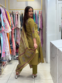 Olive Paisley Suit Set