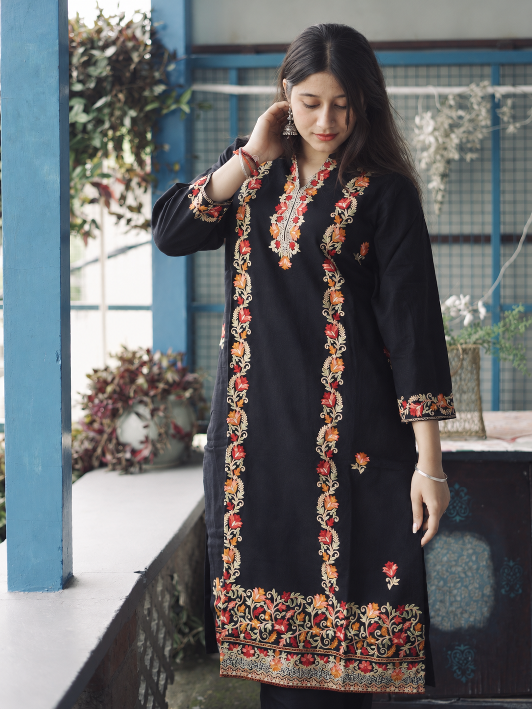 Siyah Kurta Pant Set