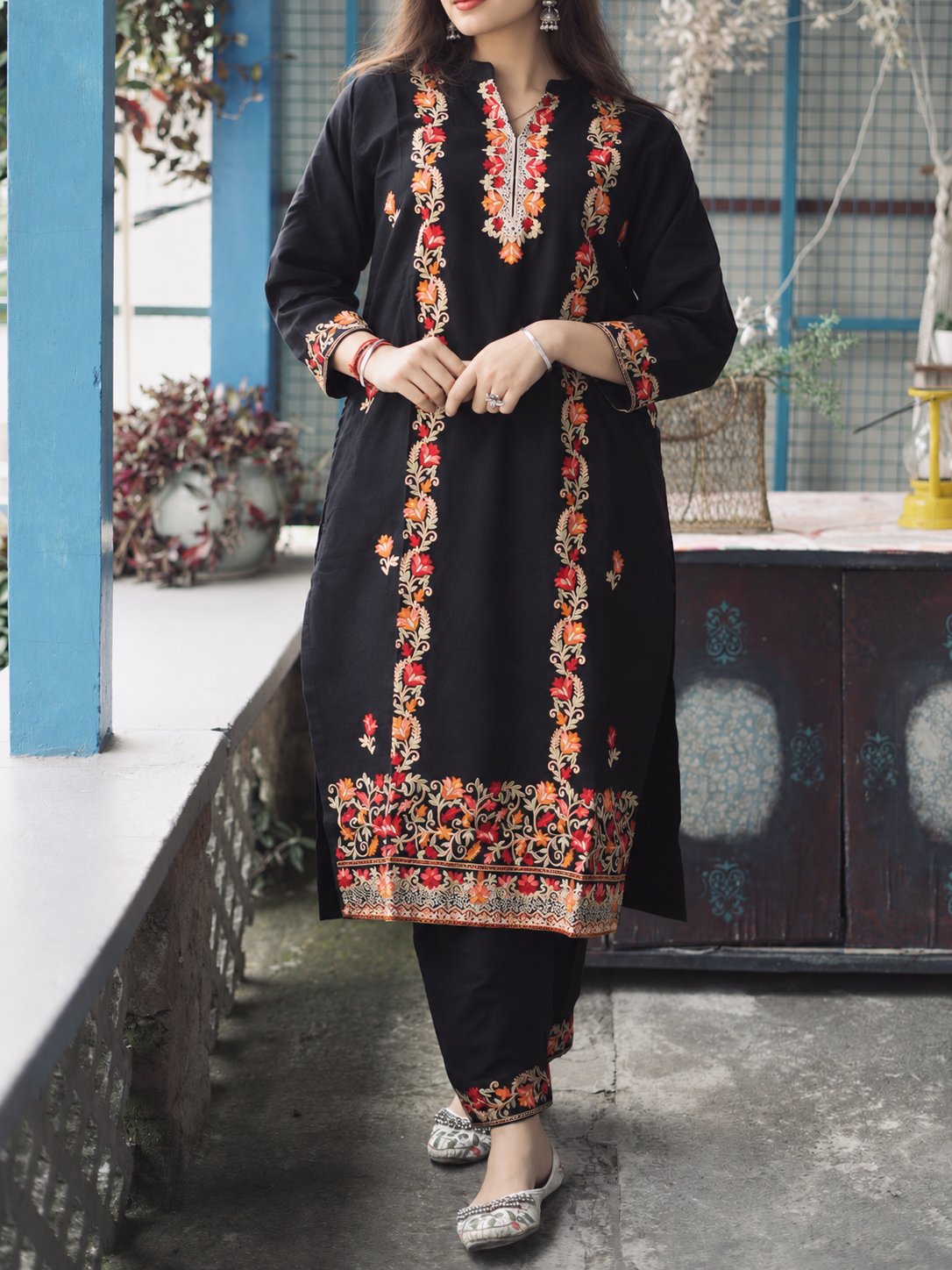 Siyah Kurta Pant Set