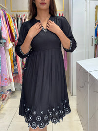 Black Scallop Dress