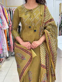 Olive Paisley Suit Set