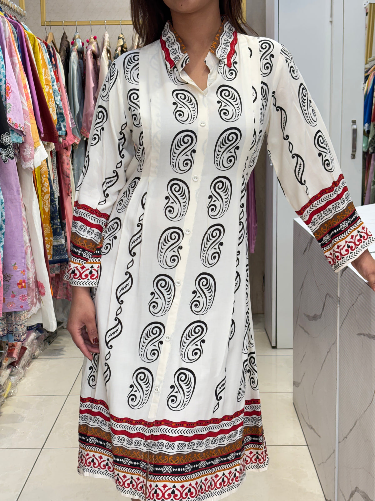 Paisley Shirt Dress