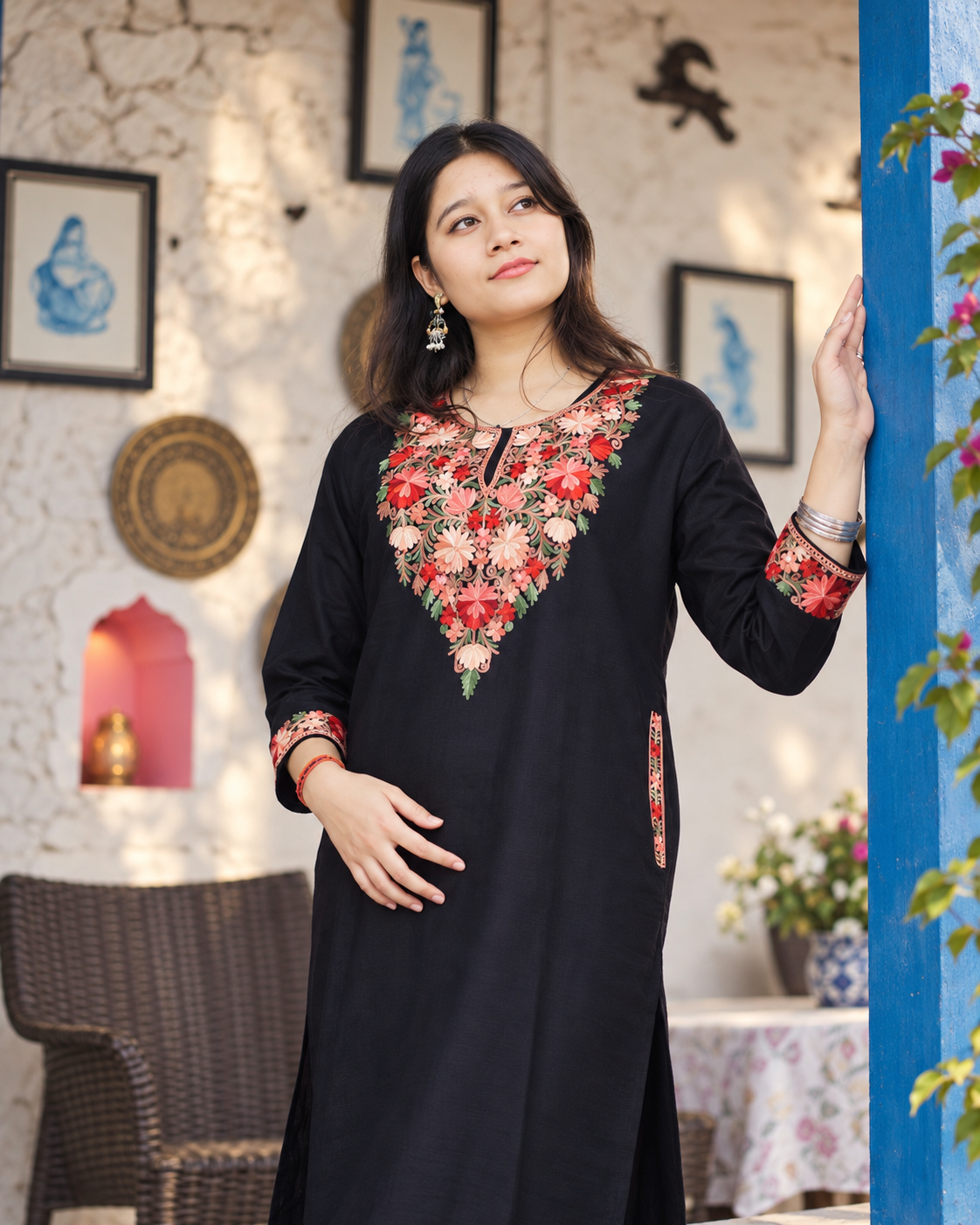 Shabnam Black Pheran Set