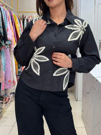 Black Embroidered Shirt