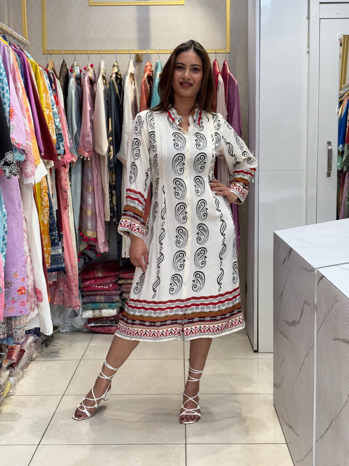 Paisley Shirt Dress
